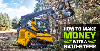 How to Make Money with a Skid Steer written in thumbnail